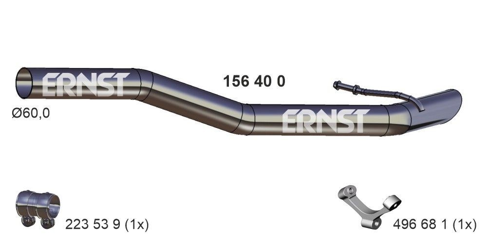 Original ERNST Exhaust pipes 156400 for SKODA OCTAVIA