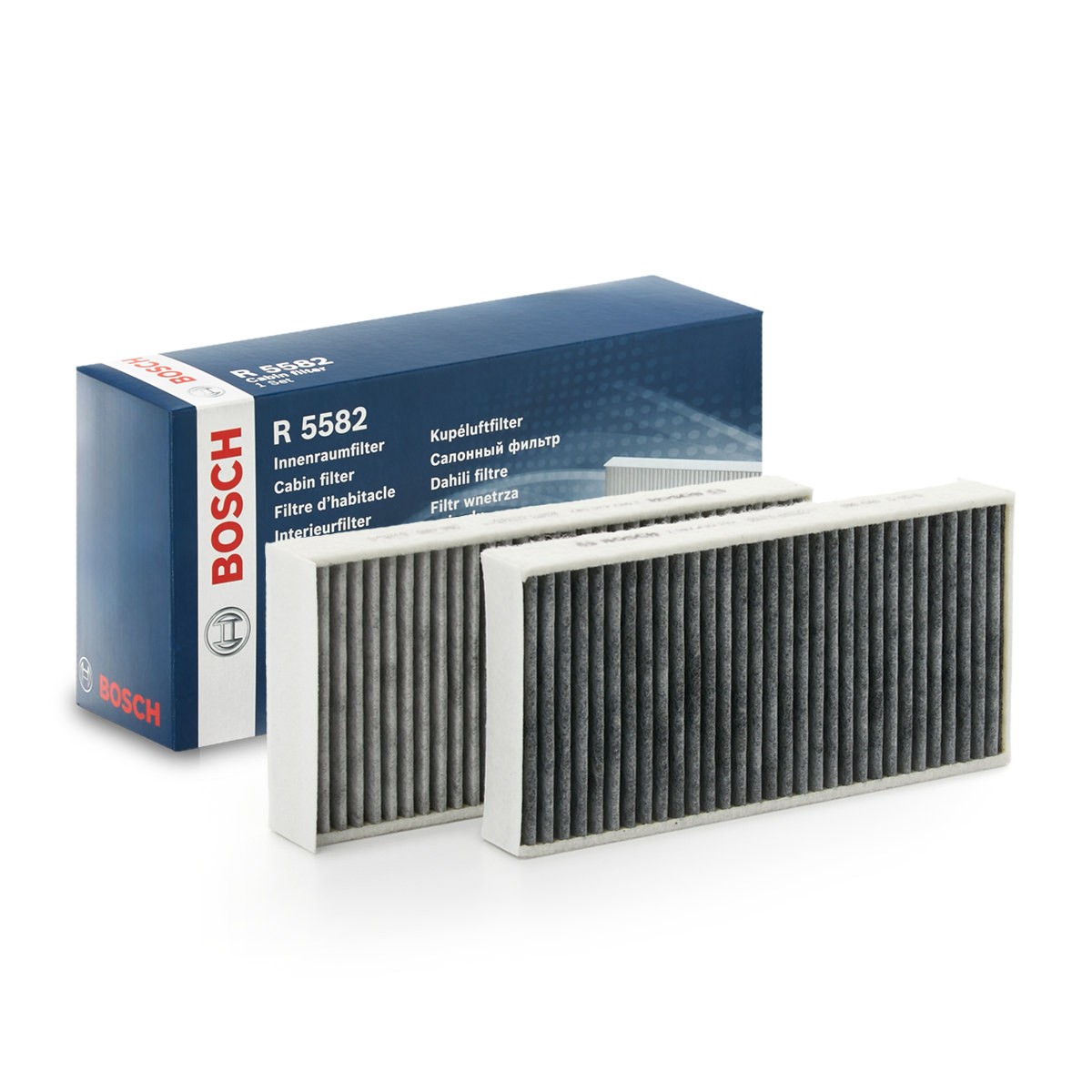 1987435582 Air con filter R 5582 BOSCH Activated Carbon Filter, 233 mm x 114,5 mm x 32 mm