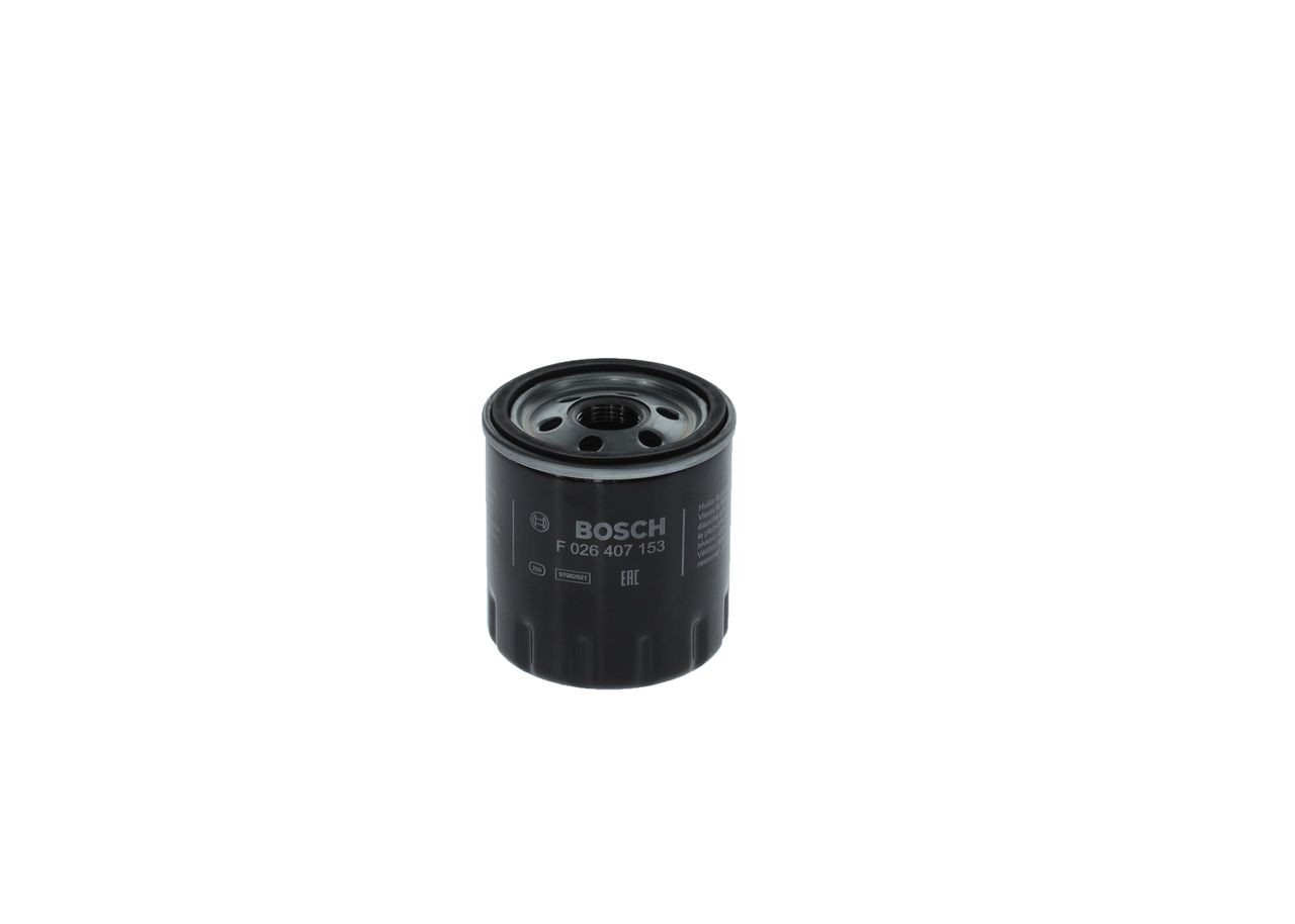 F026407153 Oil filter P 7153 BOSCH M 20 x 1,5, with one anti-return valve, Spin-on Filter