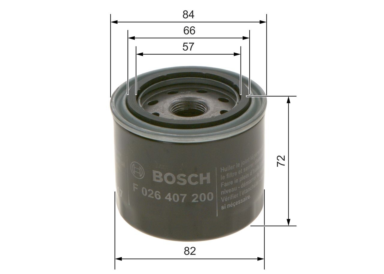 OEM-quality BOSCH F 026 407 200 Engine oil filter