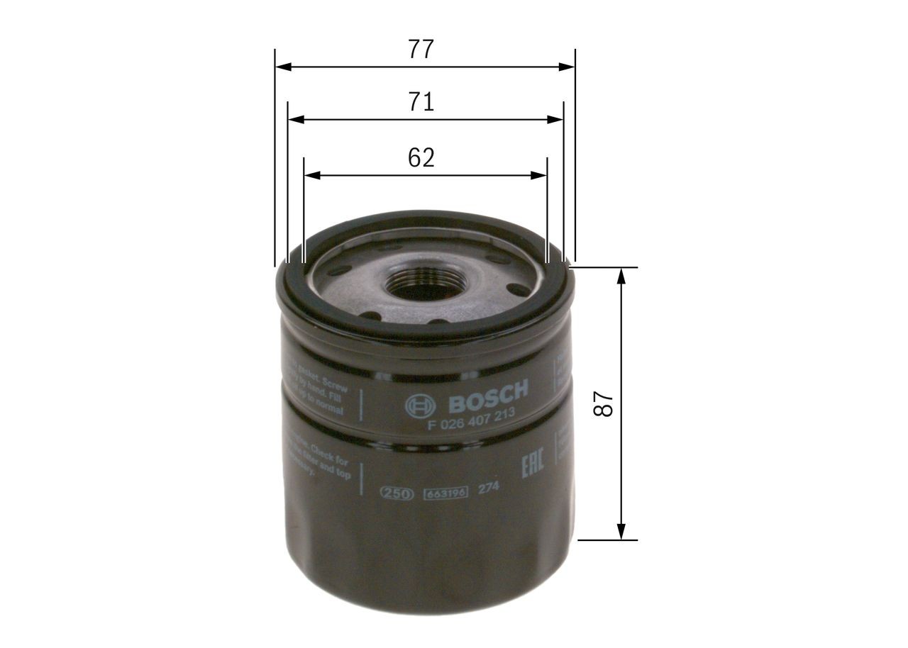 BOSCH Oil filter F 026 407 213