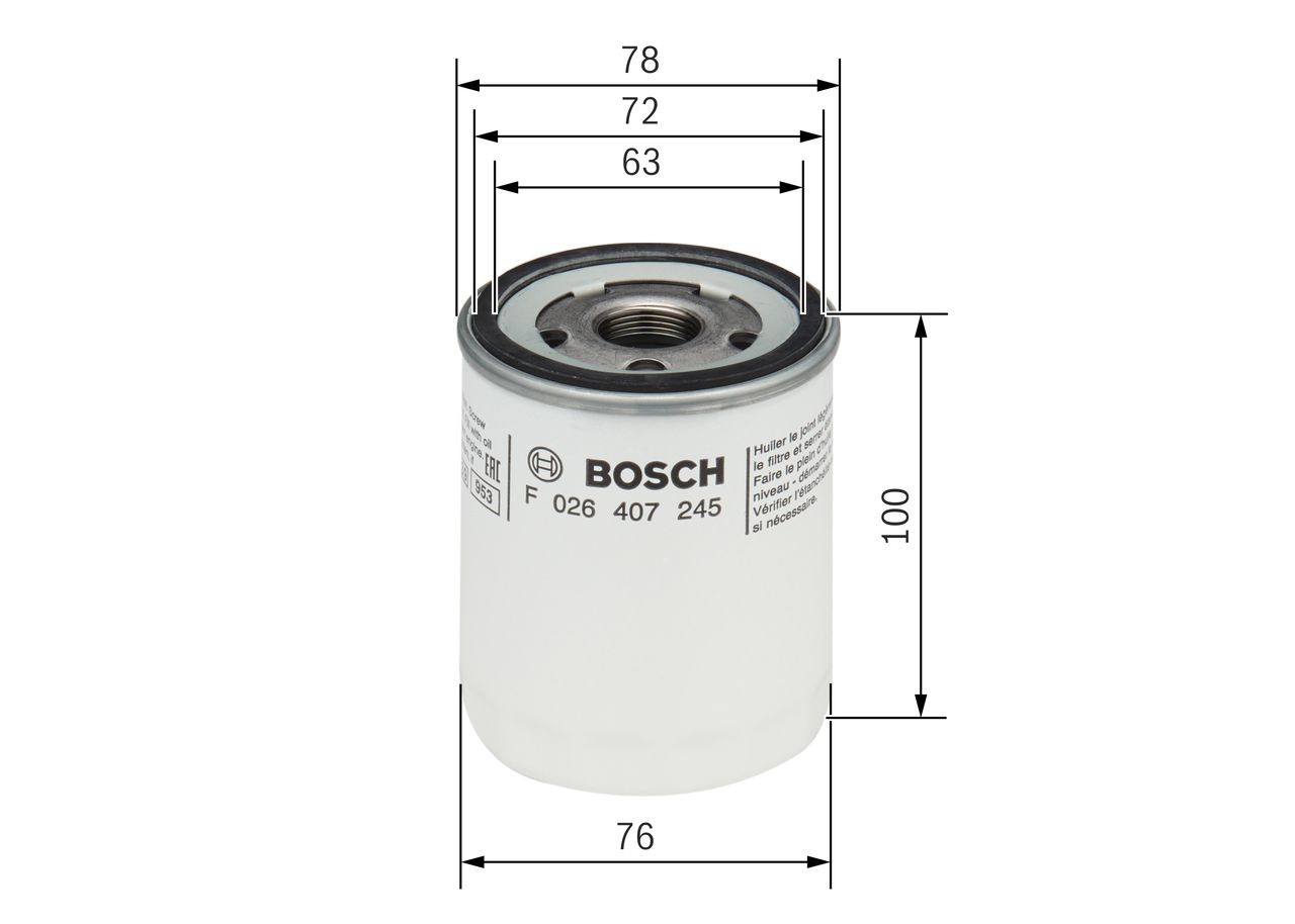 OEM-quality BOSCH F 026 407 245 Engine oil filter