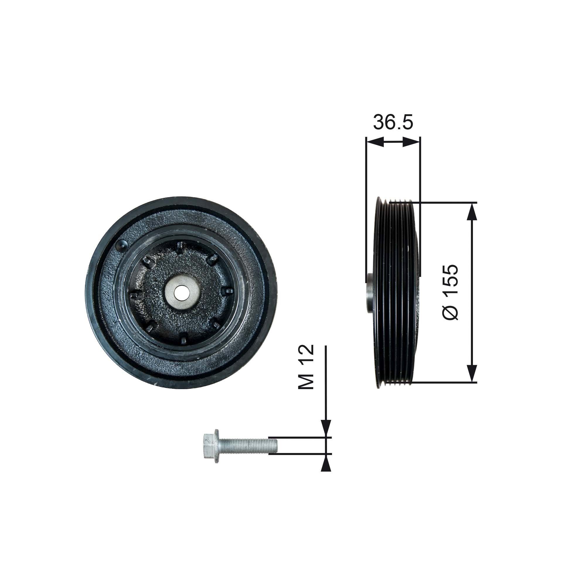 Great value for money - GATES Crankshaft pulley TVD1128A