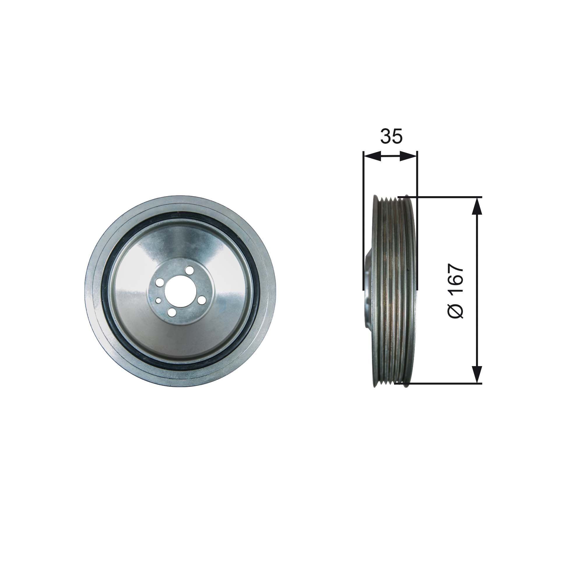 7845-10135 GATES FleetRunner™ Micro-V® Kit TVD1135 Crankshaft pulley 12610-55P00