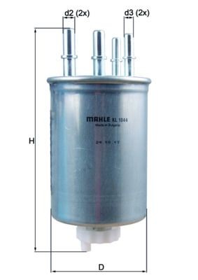 KNECHT KL 1044 Fuel filter In-Line Filter, 10mm, 9,9mm