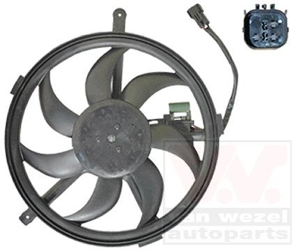 VAN WEZEL 0506746 Fan, radiator with holding frame, with electric motor