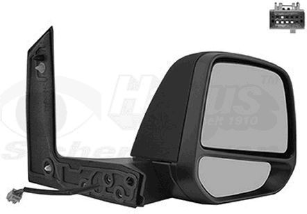 VAN WEZEL Right, black, Complete Mirror, Convex, for electric mirror adjustment, Heatable Number of occupied contacts: 5 Side mirror 1927818 buy