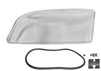 VAN WEZEL Left, with holder, with seal Diffusing lens, headlight 5950977 buy