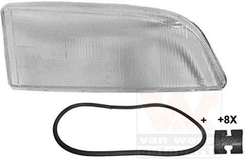 VAN WEZEL Right, with holder, with seal Diffusing lens, headlight 5950978 buy