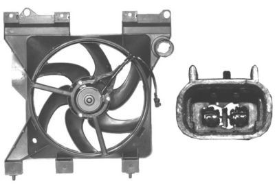 0956746 VAN WEZEL Cooling fan SMART with radiator fan shroud, with electric motor