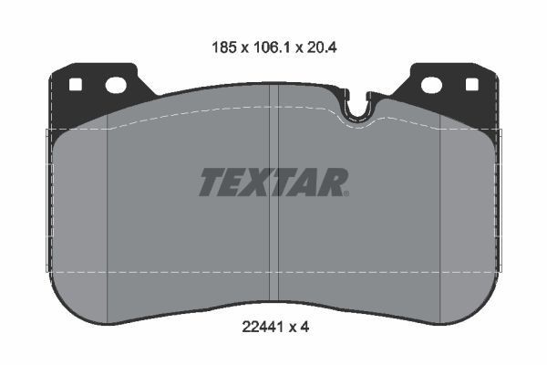 TEXTAR 2244101 Brake pad set prepared for wear indicator