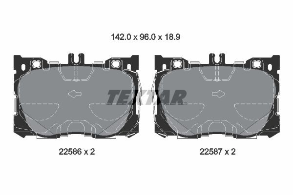 Mercedes E-Class Disk pads 12798546 TEXTAR 2258601 online buy