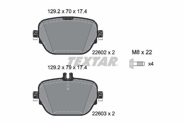 22602 TEXTAR 2260201 Spring kits Mercedes C238 E 400 3.0 4-matic 333 hp Petrol 2020 price