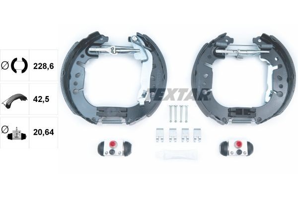 TEXTAR Brake Set, drum brakes 84081500