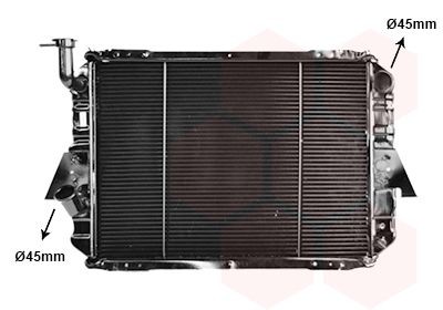 VAN WEZEL 13002088 Engine radiator Copper, 640 x 437 x 60 mm