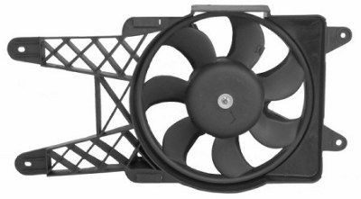 VAN WEZEL 1601746 Fan, radiator with radiator fan shroud, with electric motor