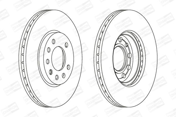 CHAMPION 562070CH Brake disc Front Axle, 280x25mm, 5x110, Vented
