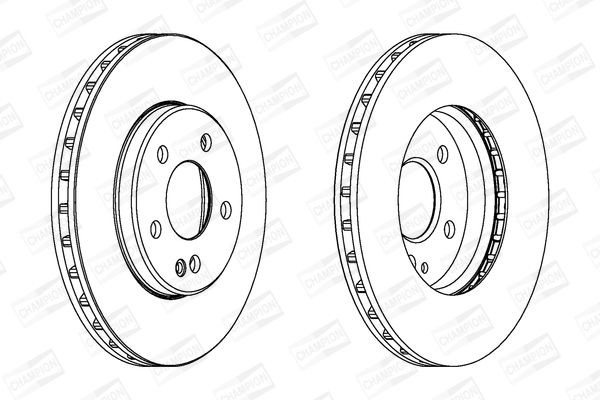 CHAMPION Brake rotors 562314CH suitable for MERCEDES-BENZ A-Class, B-Class