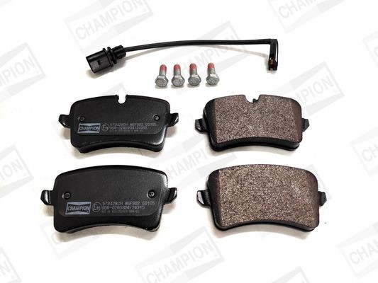 CHAMPION incl. wear warning contact Height 1: 59mm, Height 2: 60,1mm, Width: 59, 60,1mm, Thickness 1: 17,4mm, Thickness: 17,5mm Brake pads 573428CH buy