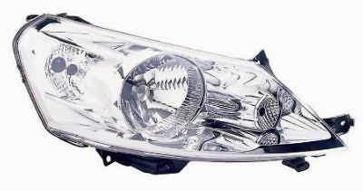 VAN WEZEL 1612962 Headlight Right, H4, Crystal clear, yellow, for right-hand traffic, with motor for headlamp levelling, P43t