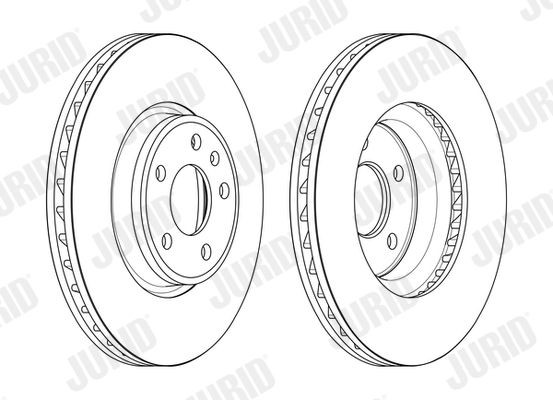 JURID 563174JC-1 Brake disc 318x30mm, 5x112, Vented, Coated