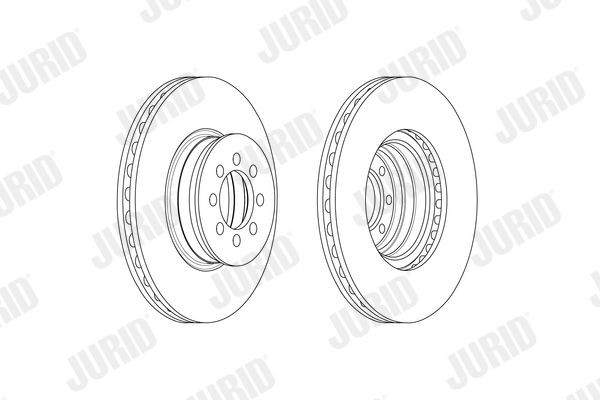 JURID 290x26mm, 8, 8, Vented, Oiled Ø: 290mm, Num. of holes: 8, Brake Disc Thickness: 26mm Brake rotor 569232J buy