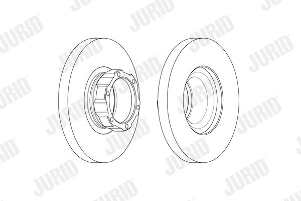 JURID Brake rotors 569240J suitable for MERCEDES-BENZ T2