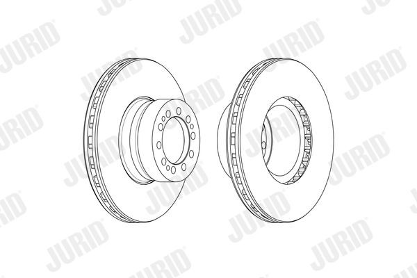 JURID 330x34mm, 10, 10, Vented, Oiled Ø: 330mm, Num. of holes: 10, Brake Disc Thickness: 34mm Brake rotor 569258J buy