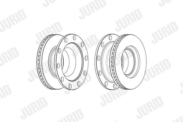 JURID 569260J Bremsscheibe für RENAULT TRUCKS D-Serie LKW in Original Qualität