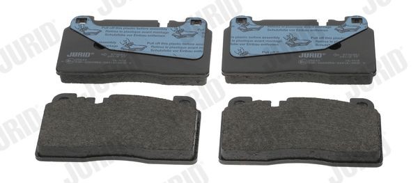 25643 JURID prepared for wear indicator Height 1: 77,3mm, Height: 77,3mm, Width: 131,8mm, Thickness: 16,8mm Brake pads 573688J buy