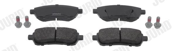 573747J JURID Brake pad set FORD not prepared for wear indicator, with brake caliper screws, with accessories