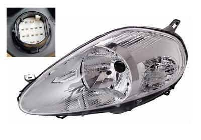 VAN WEZEL 1624961 Headlight Left, H4, Crystal clear, for right-hand traffic, with motor for headlamp levelling, P43t