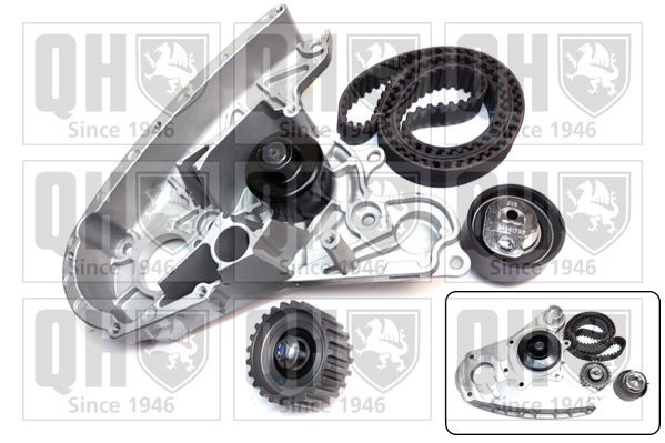 QUINTON HAZELL QBPK7060 Water pump + timing belt kit IVECO POWER DAILY in original quality