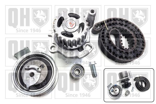 QUINTON HAZELL QBPK7870 Timing belt kit with water pump Audi A4 Convertible 1.8 T 170 hp Petrol 2003 price
