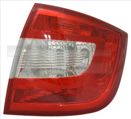 11-14277-01-2 TYC Tail lights SKODA Right, red, without bulb holder