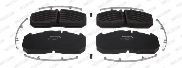 FERODO FCV1579B Brake pad set prepared for wear indicator, with accessories