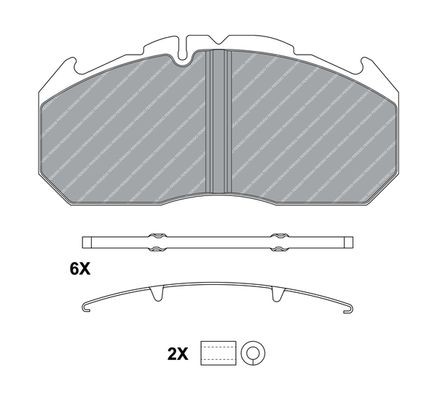 FERODO Brake pad kit FCV1579B