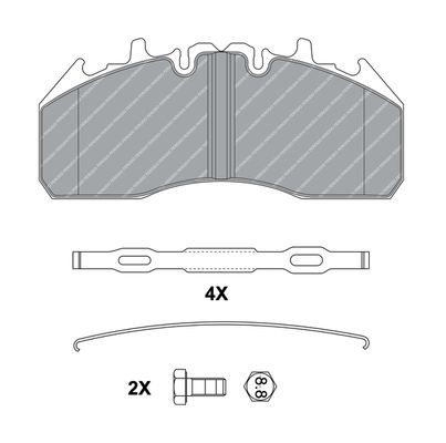 FERODO Brake pad kit FCV4378B