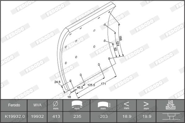 K19932.1-F3660 FERODO Bremsbelagsatz, Trommelbremse für SCANIA online bestellen
