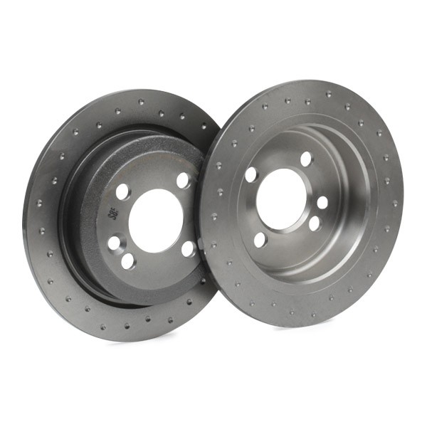 BREMBO 08.9163.2X Brake rotor 259x10mm, 4, solid, Perforated, Coated, High-carbon