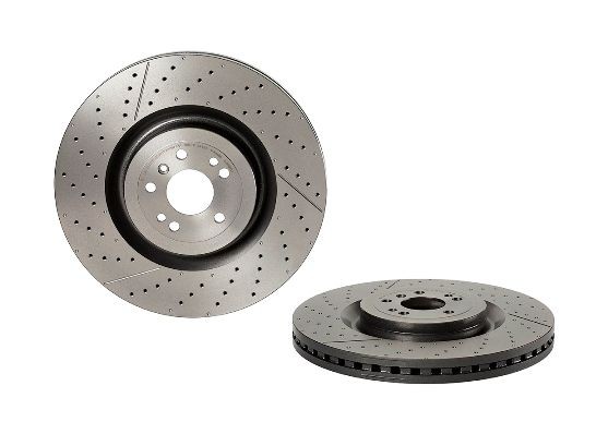 BREMBO 09.B805.11 Brake disc 390x36mm, 5, internally vented, slotted/perforated, Coated, High-carbon