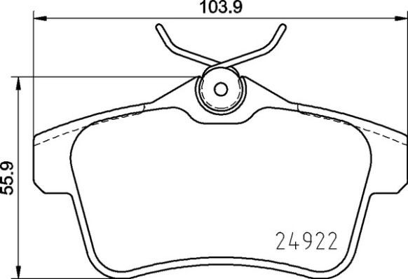 BREMBO P 06 102 Brake pad set excl. wear warning contact, with brake caliper screws, with accessories