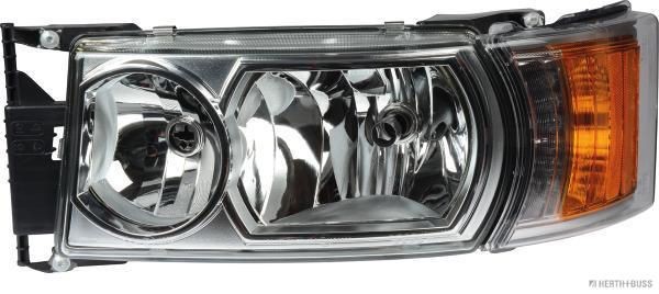 HERTH+BUSS ELPARTS 81658558 Headlight Left, H7/H1, H21W, with daytime running light (LED), for right-hand traffic, without motor for headlamp levelling