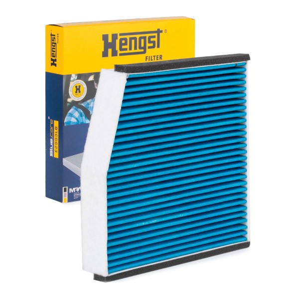 HENGST FILTER E2993LB Pollen filter with antibacterial action, 257 mm x 253 mm x 43 mm