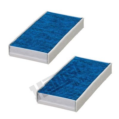 E3950LB-2 HENGST FILTER Pollen filter MINI with antibacterial action, 232 mm x 116 mm x 32 mm