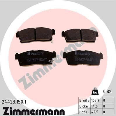 Original 24423.150.1 ZIMMERMANN Set of brake pads SUZUKI