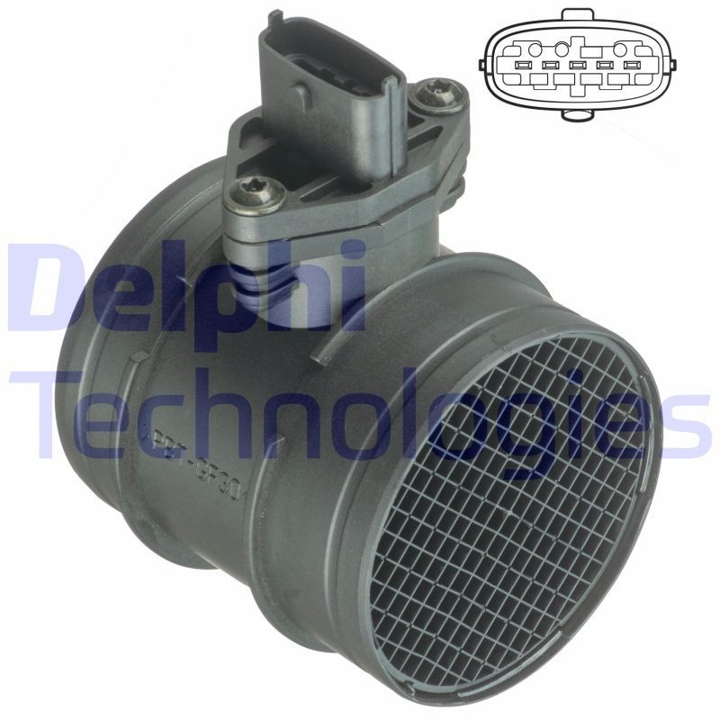 DELPHI AF10363-12B1 Mass air flow sensor with housing