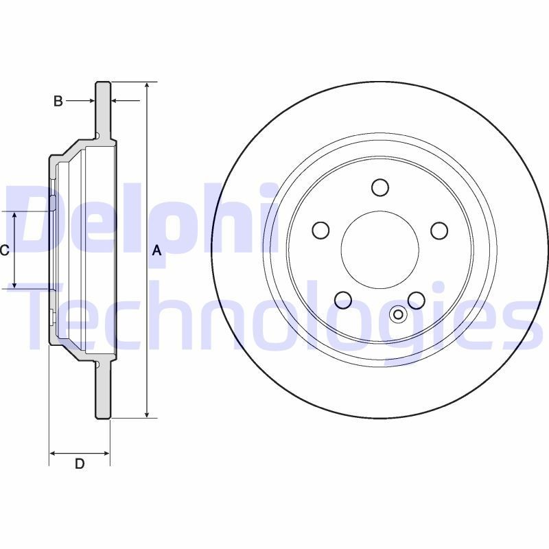 Mercedes VITO Brake discs and rotors 12819747 DELPHI BG4811C online buy