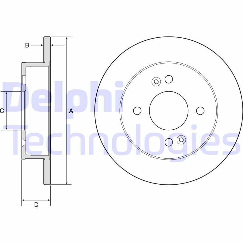DELPHI 234x10mm, 4, solid, Coated, Untreated Ø: 234mm, Num. of holes: 4, Brake Disc Thickness: 10mm Brake rotor BG4917C buy