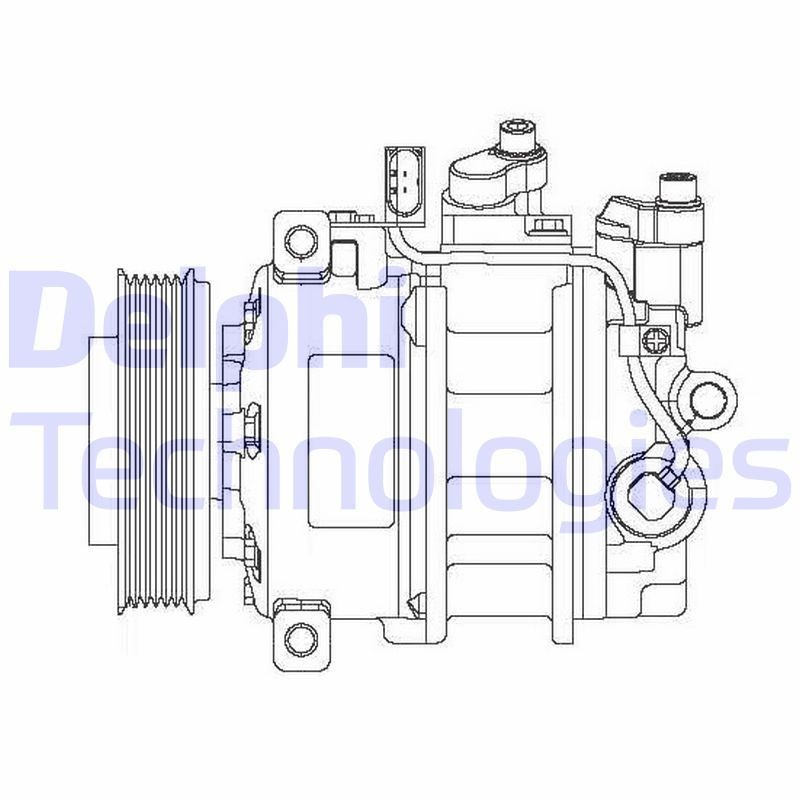 DELPHI CS20475 Air conditioning compressor 7SEU17, PAG 46, with PAG compressor oil
